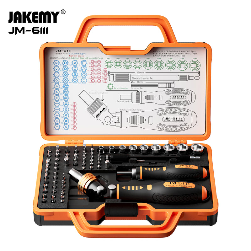 Jakemy 69-in-1 Precision Ratchet Screwdriver Set