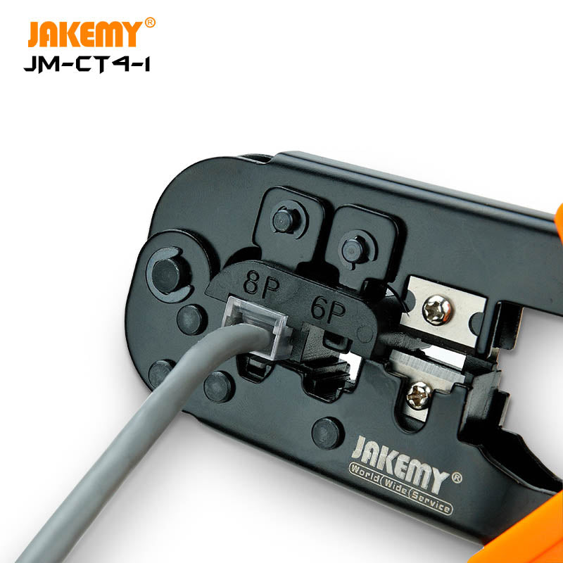 Jakemy 4-in-1 6P 8P Crimping Cutting Tool