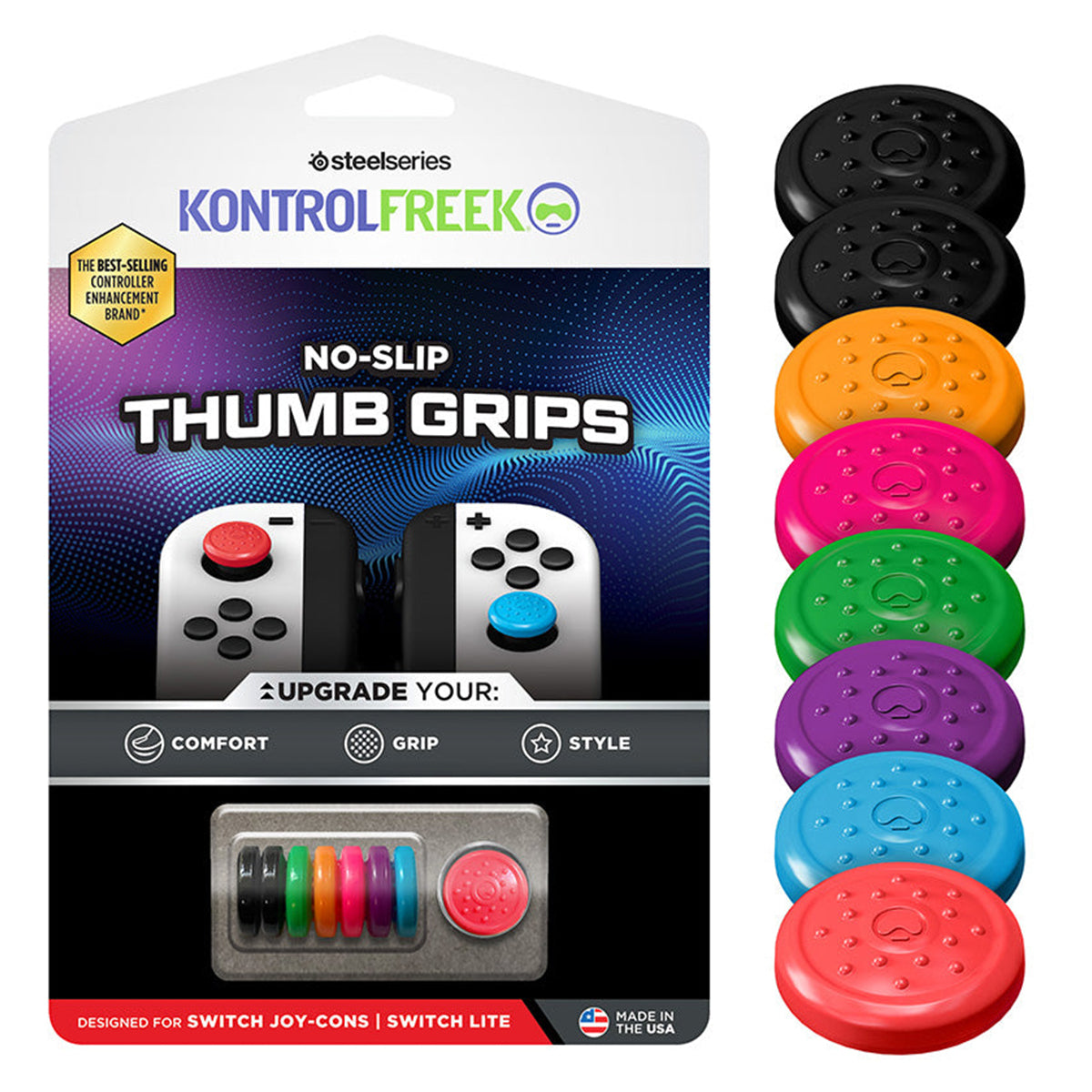 SteelSeries Kontrolfreek No-Slip Thumb Grips for Switch Joy-Cons