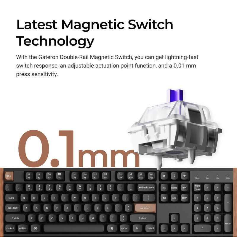 Keychron K10 HE Special Ed. Full Size Wireless Magnetic Switch Custom Keyboard - Black