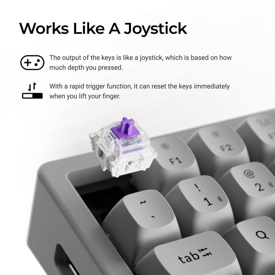 Keychron K2 HE 75% Wireless Hot-Swappable RGB Magnetic Switch Custom Keyboard