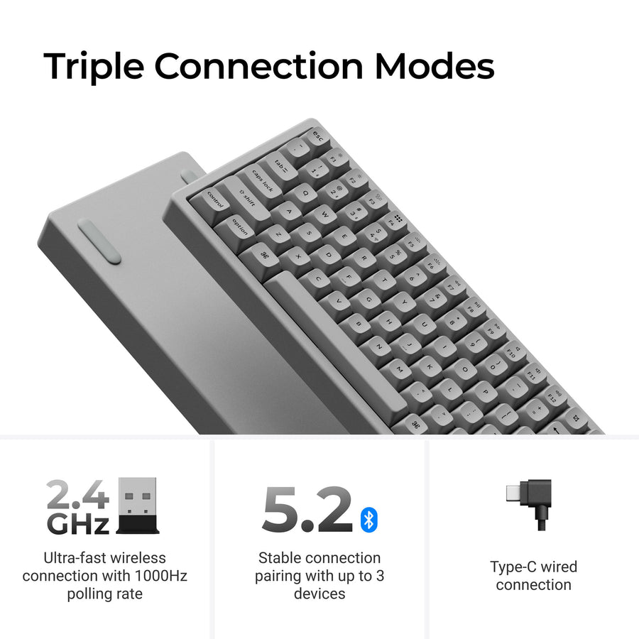 Keychron K2 HE 75% Wireless Hot-Swappable RGB Magnetic Switch Custom Keyboard