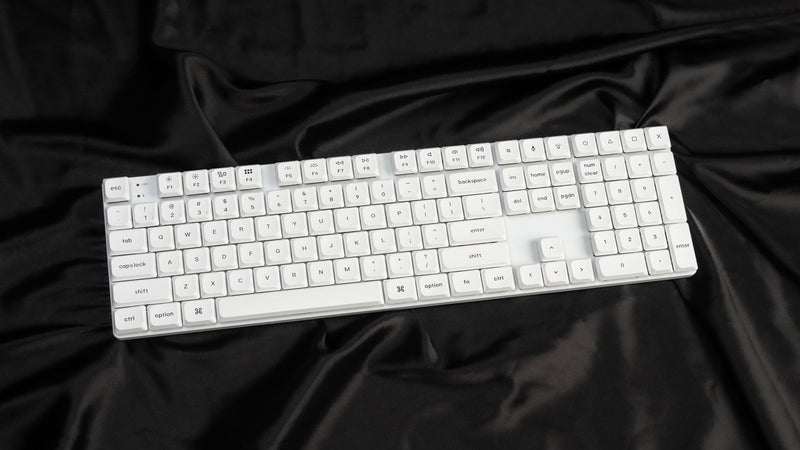 Keychron K5 Pro QMK/VIA Full-Size White Backlit Wireless Custom Mechanical Keyboard - White (Red Switch) (K5P-O1)