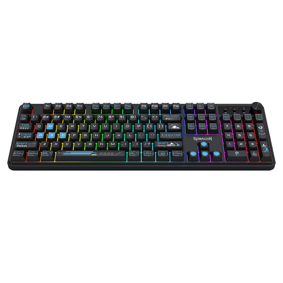 Redragon RM104 Pro Volcano Tri-Mode 104-key Wireless RGB Membrane Mechanical Gaming Keyboard