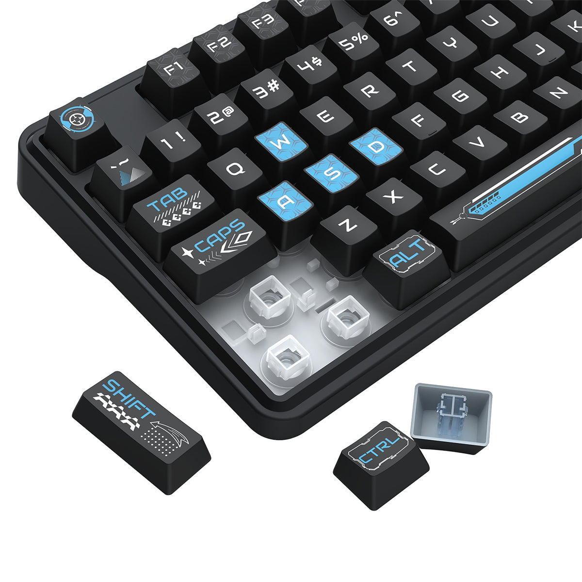 Redragon RM104 Pro Volcano Tri-Mode 104-key Wireless RGB Membrane Mechanical Gaming Keyboard