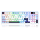 Redragon Aria Pro K527WBL Tri-Mode Ultra-Quiet Membrane RGB Keyboard with LCD Display & Knob Control
