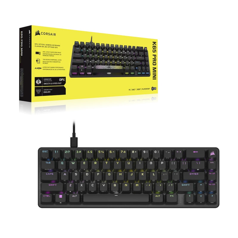 Corsair K65 Pro Mini RGB 65% Optical-Mechanical Gaming Keyboard (OPX Switch)