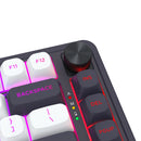 Redragon K673WB Ucal Max RGB Wireless 75% Hot-Swappable Gasket Mechanical Keyboard with Knob (Mint Mambo Switch) (White/Black) (K673WB-RGB-MAX)