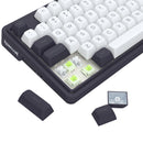 Redragon K673WB Ucal Max RGB Wireless 75% Hot-Swappable Gasket Mechanical Keyboard with Knob (Mint Mambo Switch) (White/Black) (K673WB-RGB-MAX)
