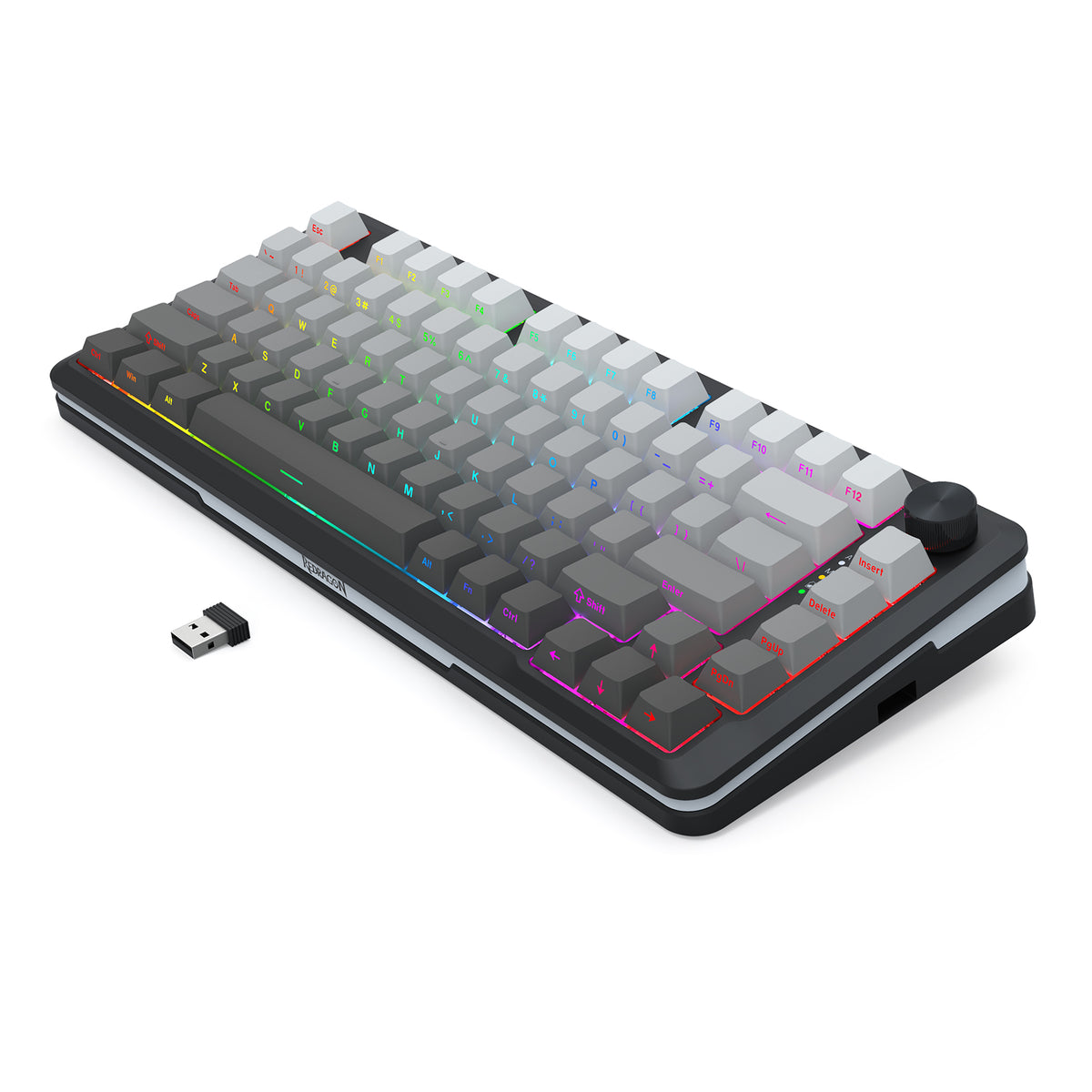Redragon Cyrus Pro K681SP RGB Wireless 75% Hot-Swappable Gasket Mechanical Keyboard with Knob
