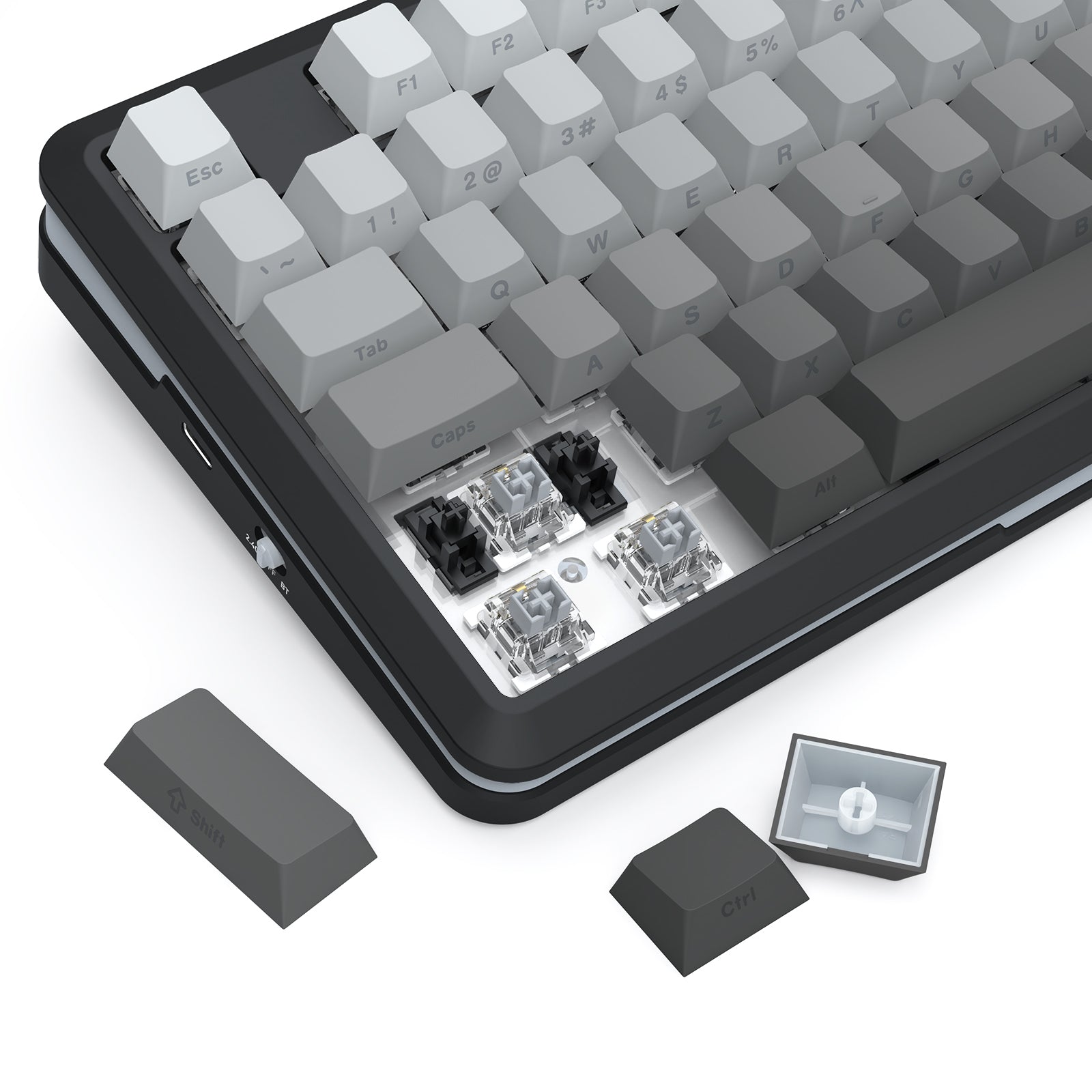 Redragon Cyrus Pro K681SP RGB Wireless 75% Hot-Swappable Gasket Mechanical Keyboard with Knob
