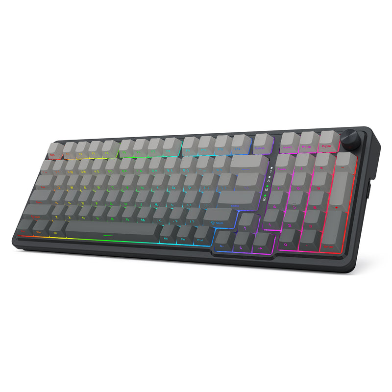 Redragon Eisa Pro 3 Modes 98-Key Hot-Swappable RGB Mechanical Keyboard - Gradient Gray | DataBlitz