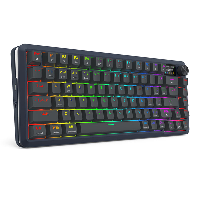 Redragon Flekact Pro Tri-Mode Gasket Mounted Mechanical Keyboard with Customizable Smart LCD Screen