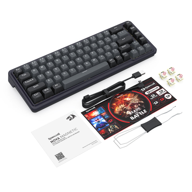 Redragon K709GB Nova Magnetic RGB Hot-Swappable Wired 65% Keyboard