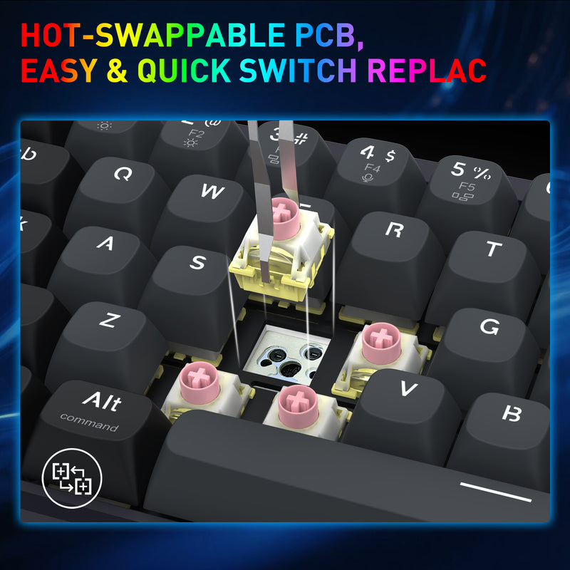 Redragon K709GB Nova Magnetic RGB Hot-Swappable Wired 65% Keyboard