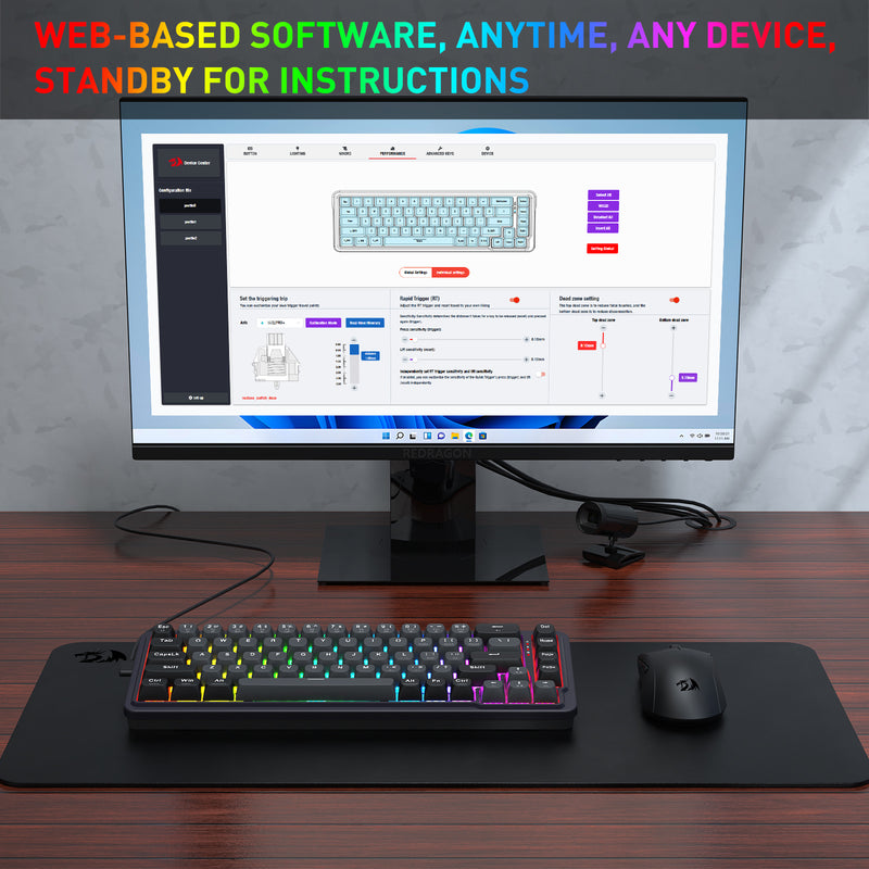 Redragon K709GB Nova Magnetic RGB Hot-Swappable Wired 65% Keyboard