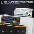 Redragon Cyclone Pro K716 RGB Hot-Swappable Gasket Mounted TKL Horizontal Knob Mechanical Keyboard