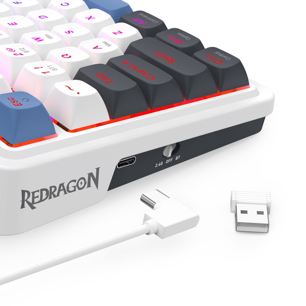 Redragon Galatin Pro K719 RGB Tri-Mode with LCD Screen Gasket Mounted Mechanical Keyboard