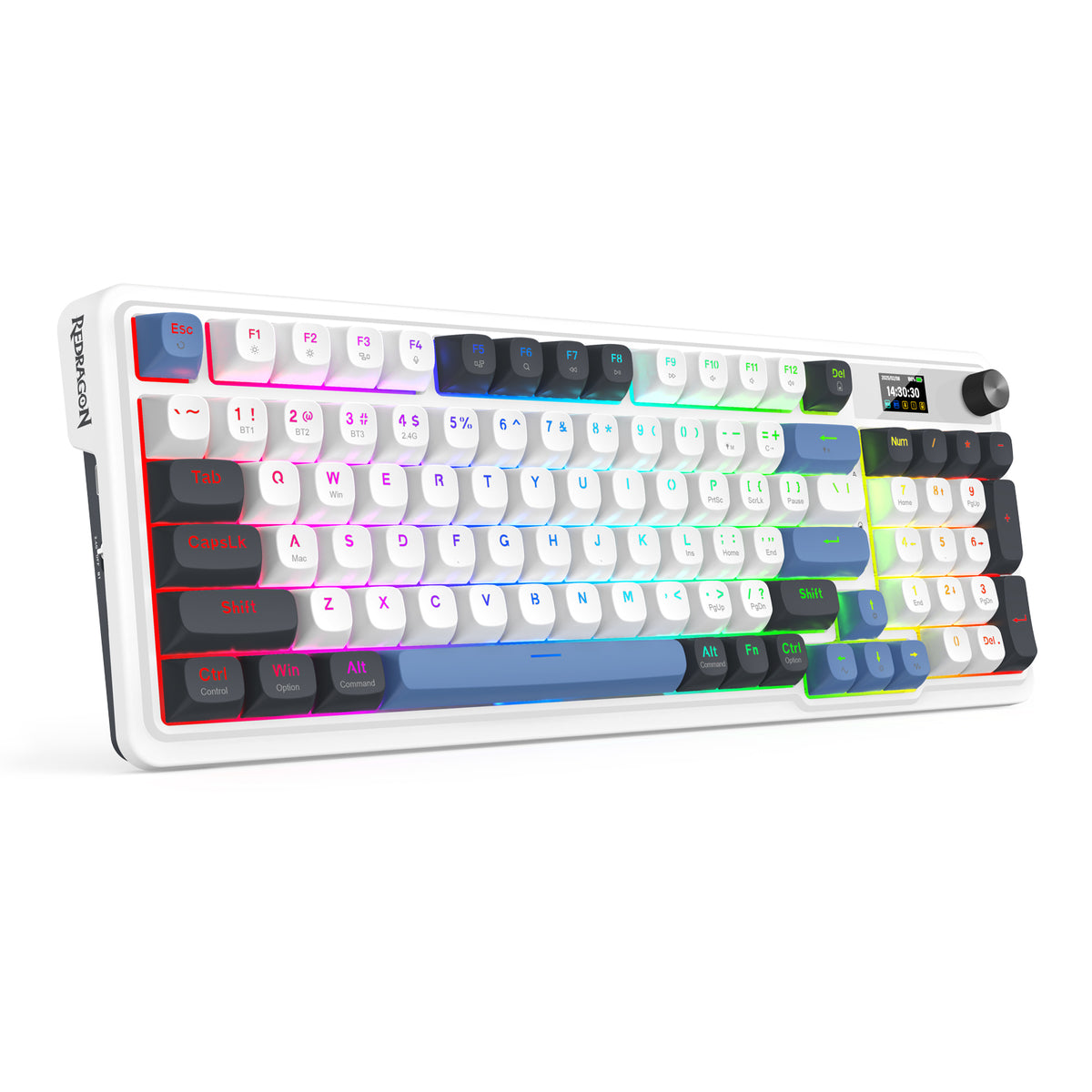 Redragon Galatin Pro K719 RGB Tri-Mode with LCD Screen Gasket Mounted Mechanical Keyboard