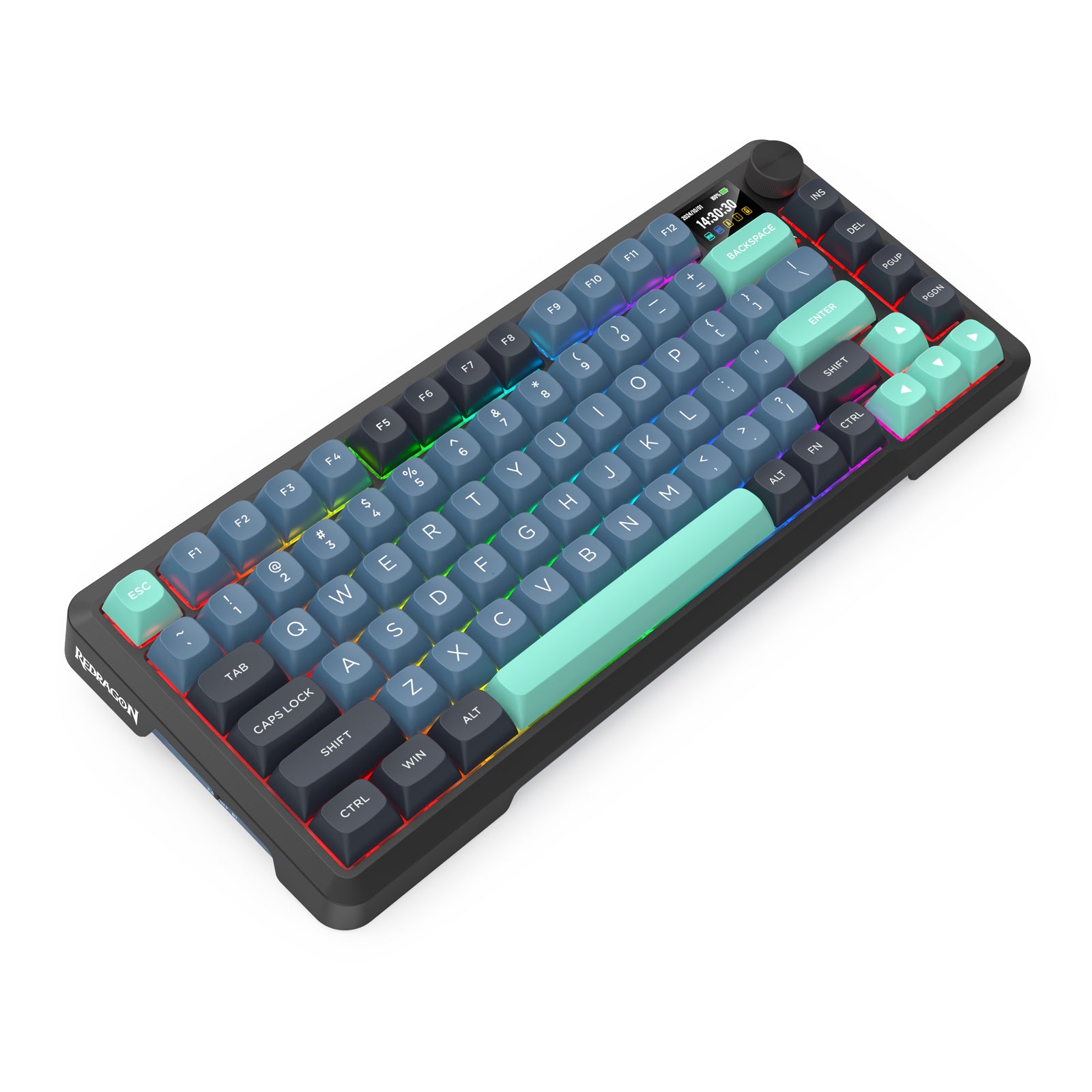 Redragon Behemoth K724GBG-RGB-PRO  Mechanical Keyboard with LCD Screen