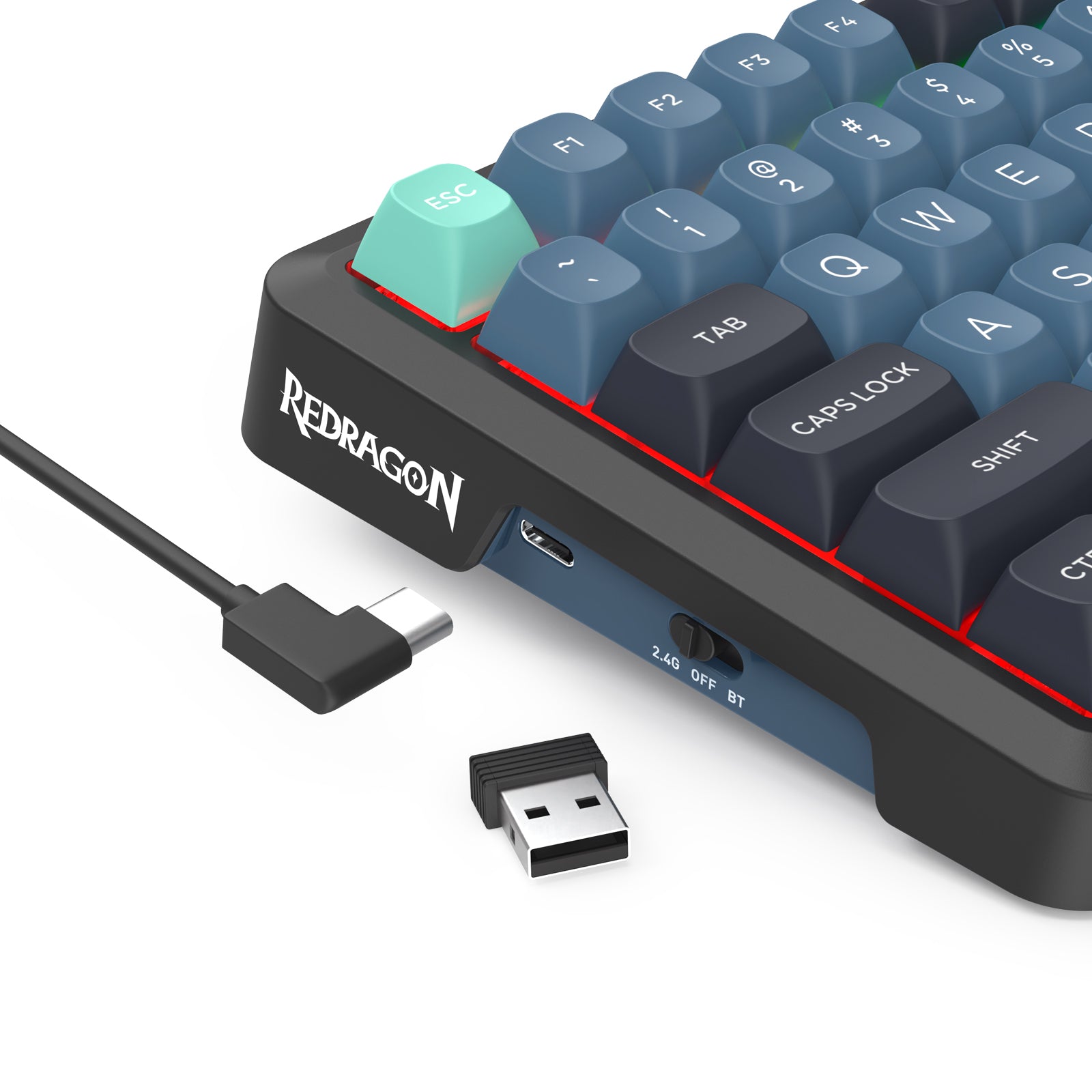 Redragon Behemoth K724GBG-RGB-PRO  Mechanical Keyboard with LCD Screen