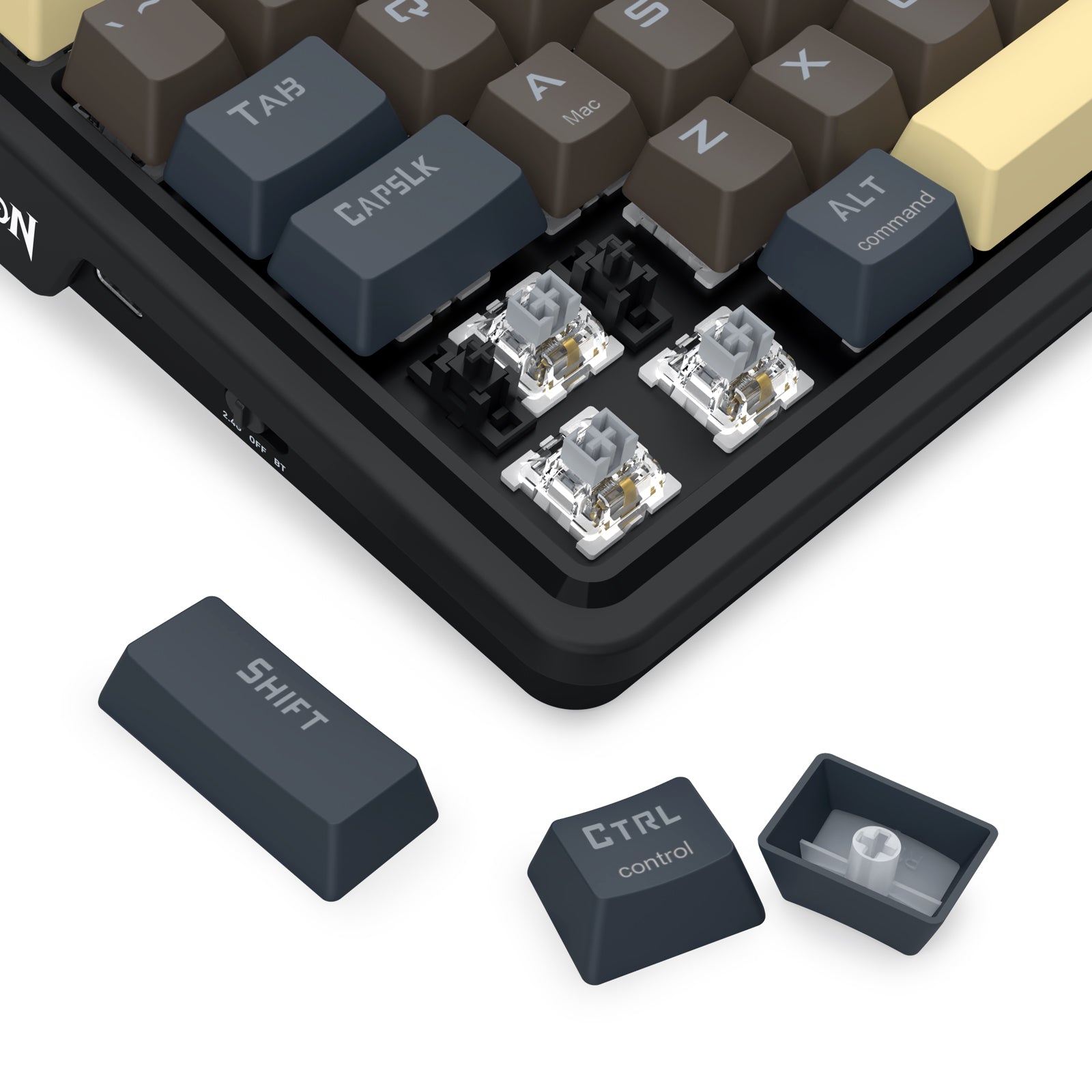 Redragon K728GGY-RGB-PRO Antonium 87 Keys 80% Gasket Mounted TKL Wireless Mechanical Keyboard