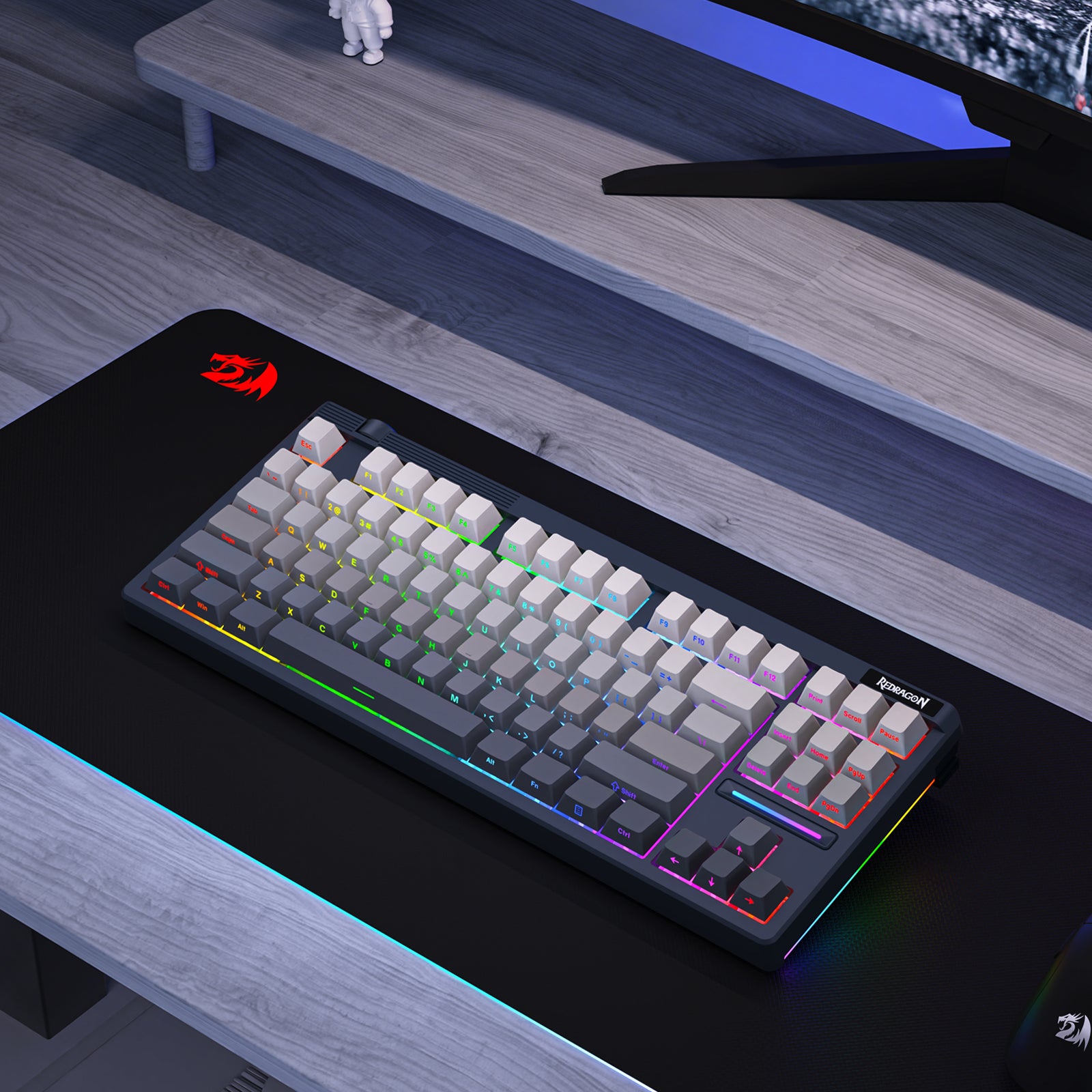 Redragon OTIIM PRO 3-Modes Connectivity 87 Keys Gasket Mechanical Keyboard