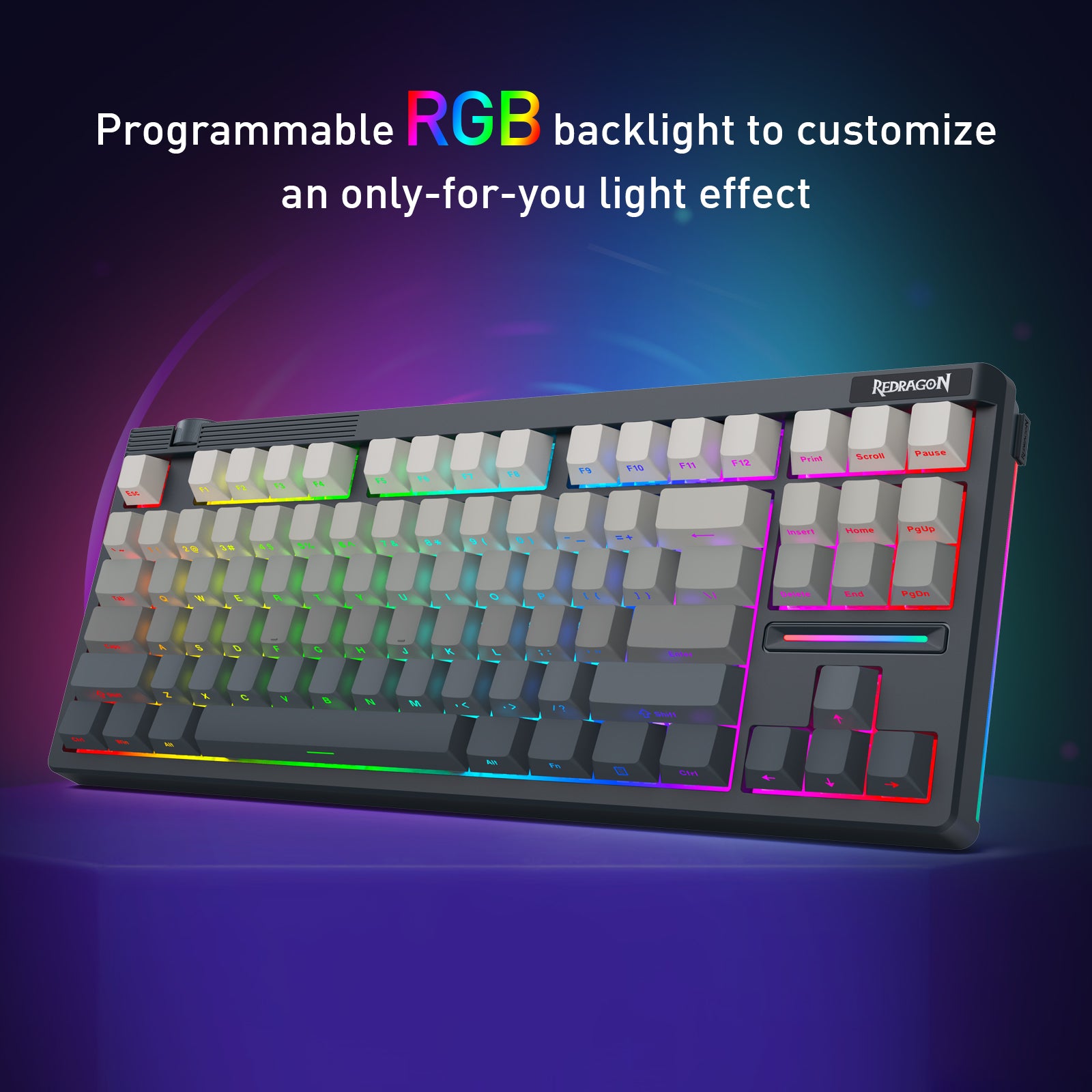 Redragon OTIIM PRO 3-Modes Connectivity 87 Keys Gasket Mechanical Keyboard