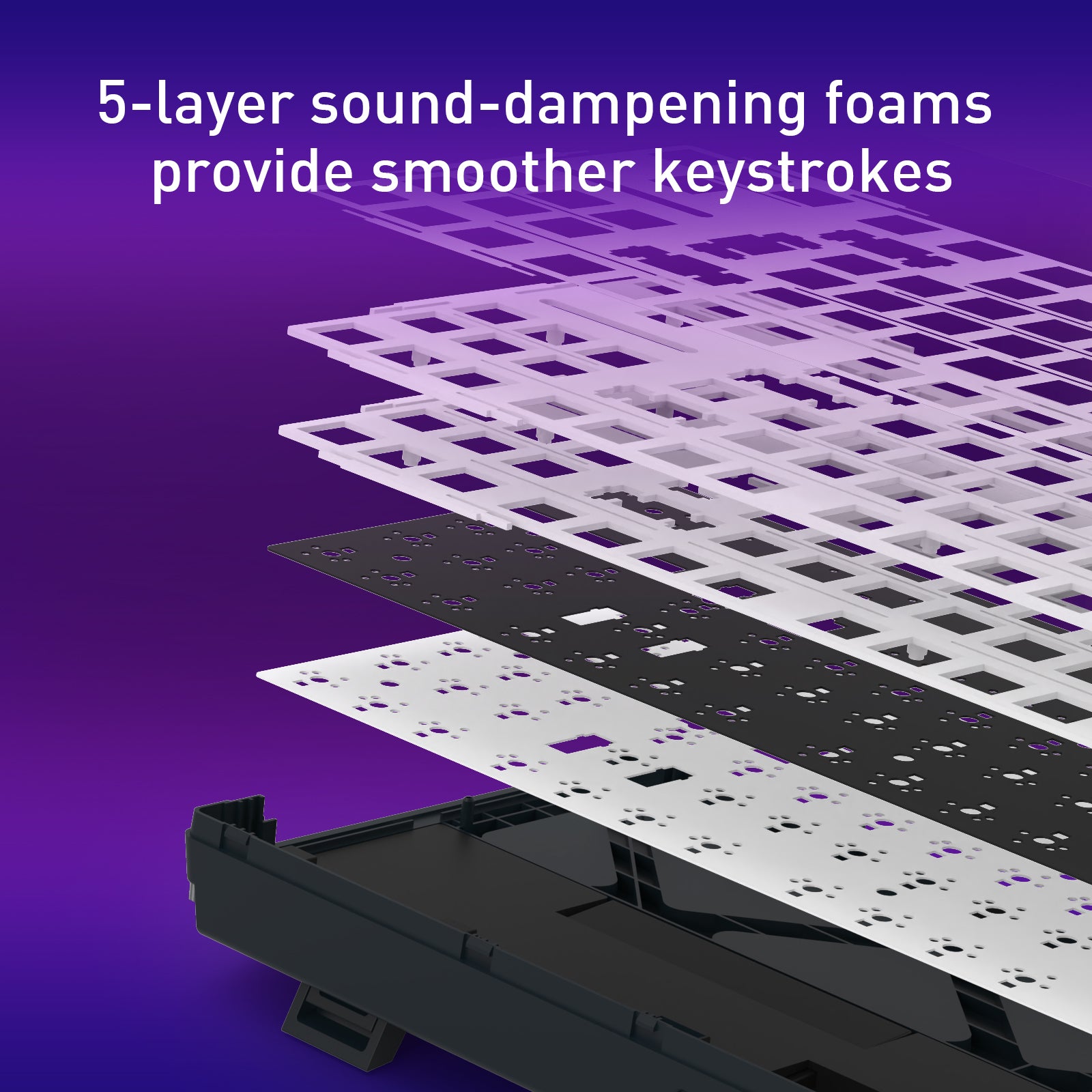 Redragon OTIIM PRO 3-Modes Connectivity 87 Keys Gasket Mechanical Keyboard