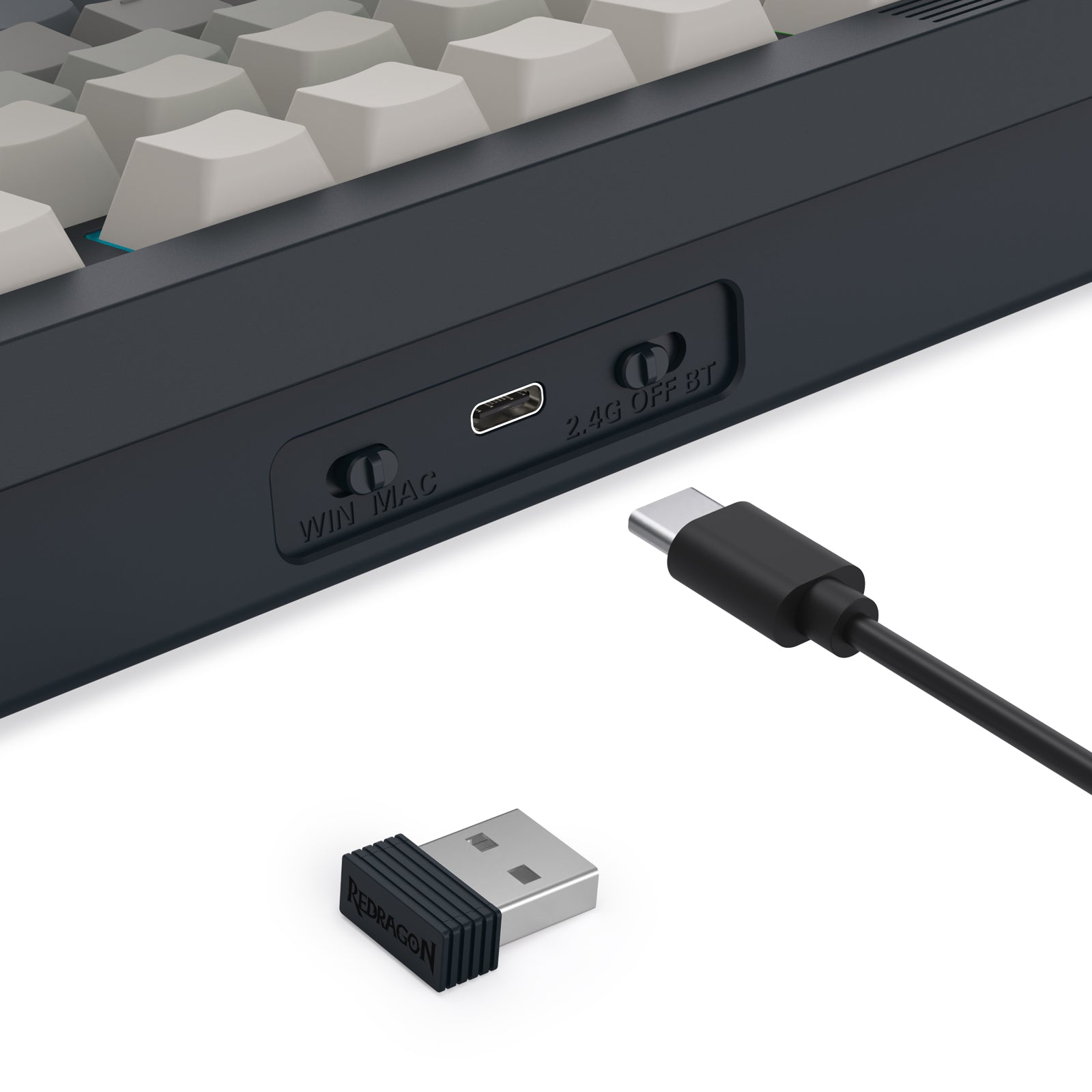 Redragon OTIIM PRO 3-Modes Connectivity 87 Keys Gasket Mechanical Keyboard