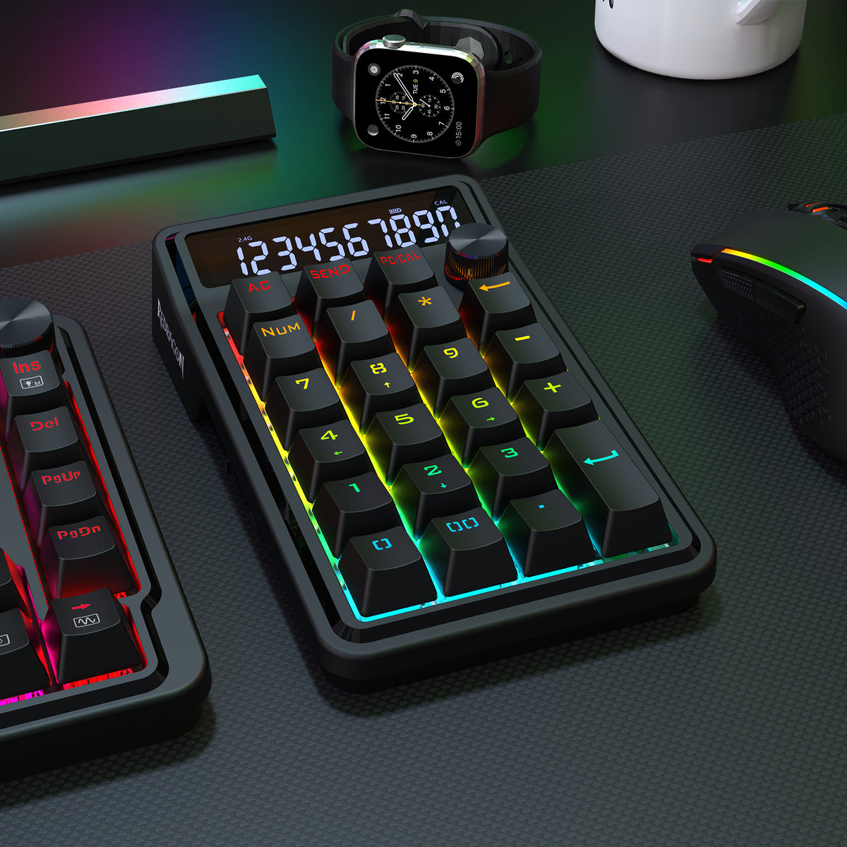 Redragon Cove Wireless K733 RGB Hot-Swappable Gasket Mounted Digital Mechanical Numpad 