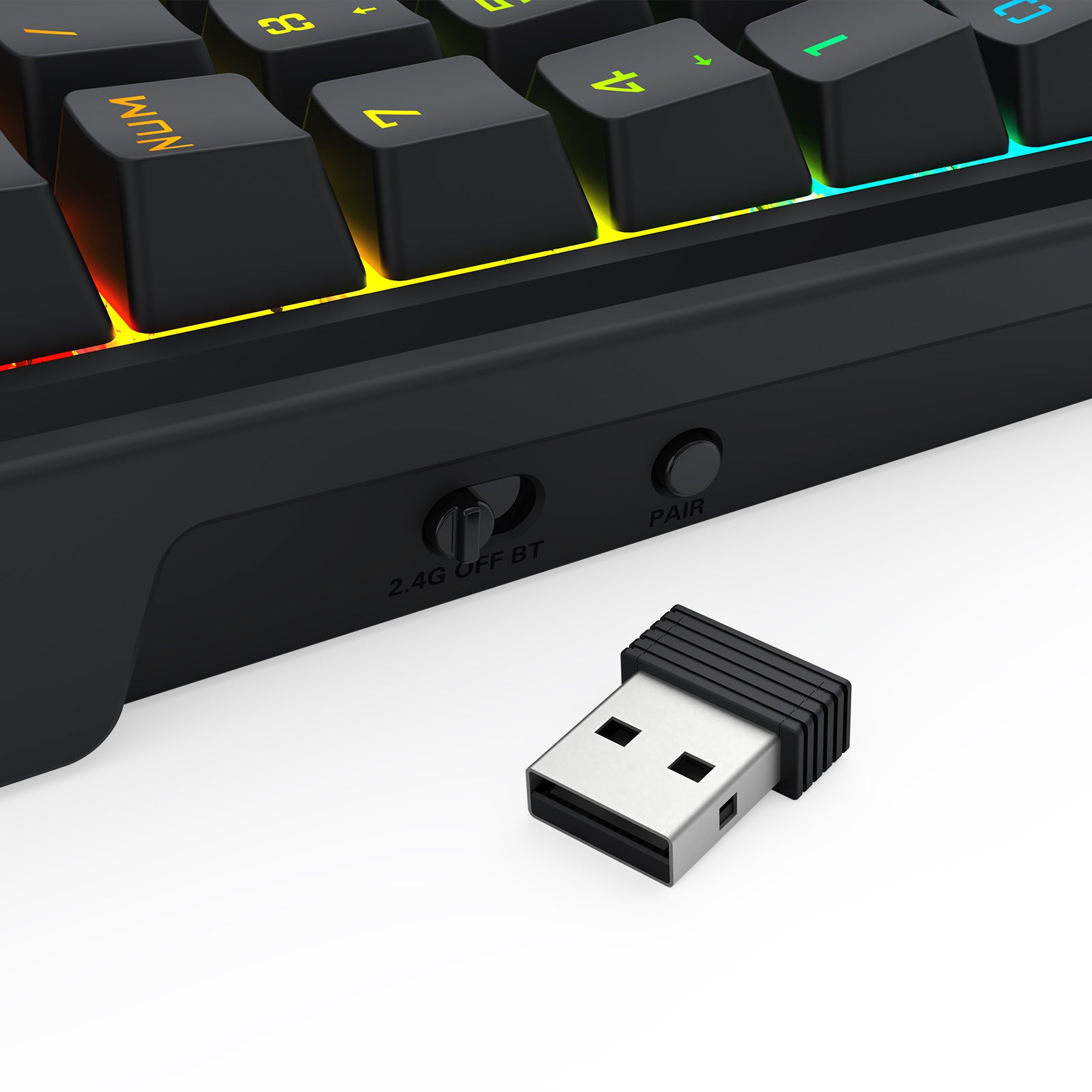 Redragon Cove Wireless K733 RGB Hot-Swappable Gasket Mounted Digital Mechanical Numpad 