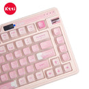 KZZI K75 Pro Tri-Mode RGB 82 Keys Hot-Swappable Mechanical Keyboard Sakura Pink