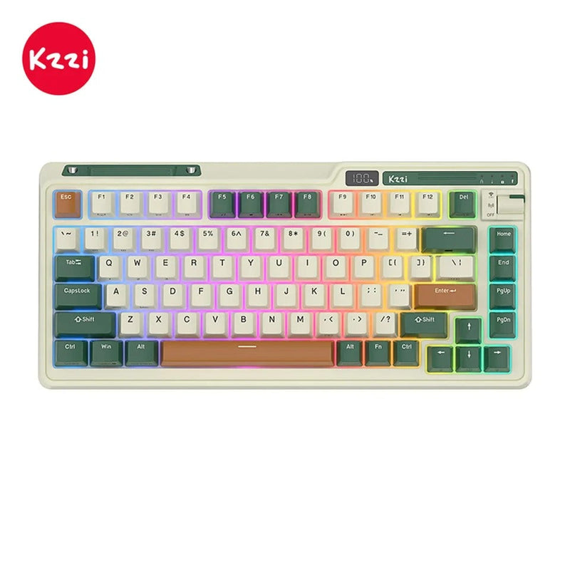 KZZI K75 Pro Tri-Mode RGB 82 Keys Hot-Swappable Mechanical Keyboard Timing Machine