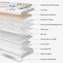 Mchose K99 V2 RGB Tri-Mode Hot-Swappable Mechanical Keyboard (Retro White) (Icy Creamsicle Switch)
