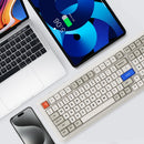 Mchose K99 V2 RGB Tri-Mode Hot-Swappable Mechanical Keyboard (Retro White) (Icy Creamsicle Switch)
