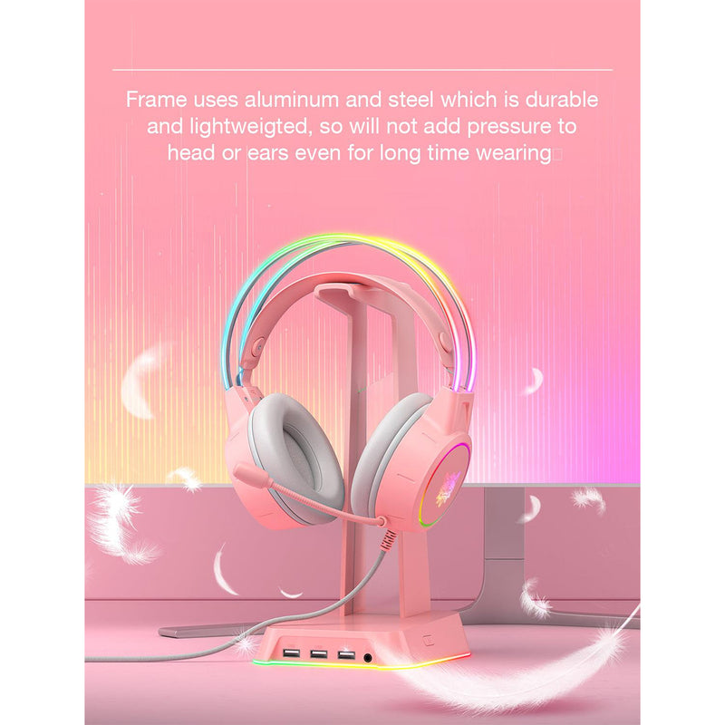 Onikuma X15 Pro Gaming Headset with Noise Cancellation Microphone (Pink)