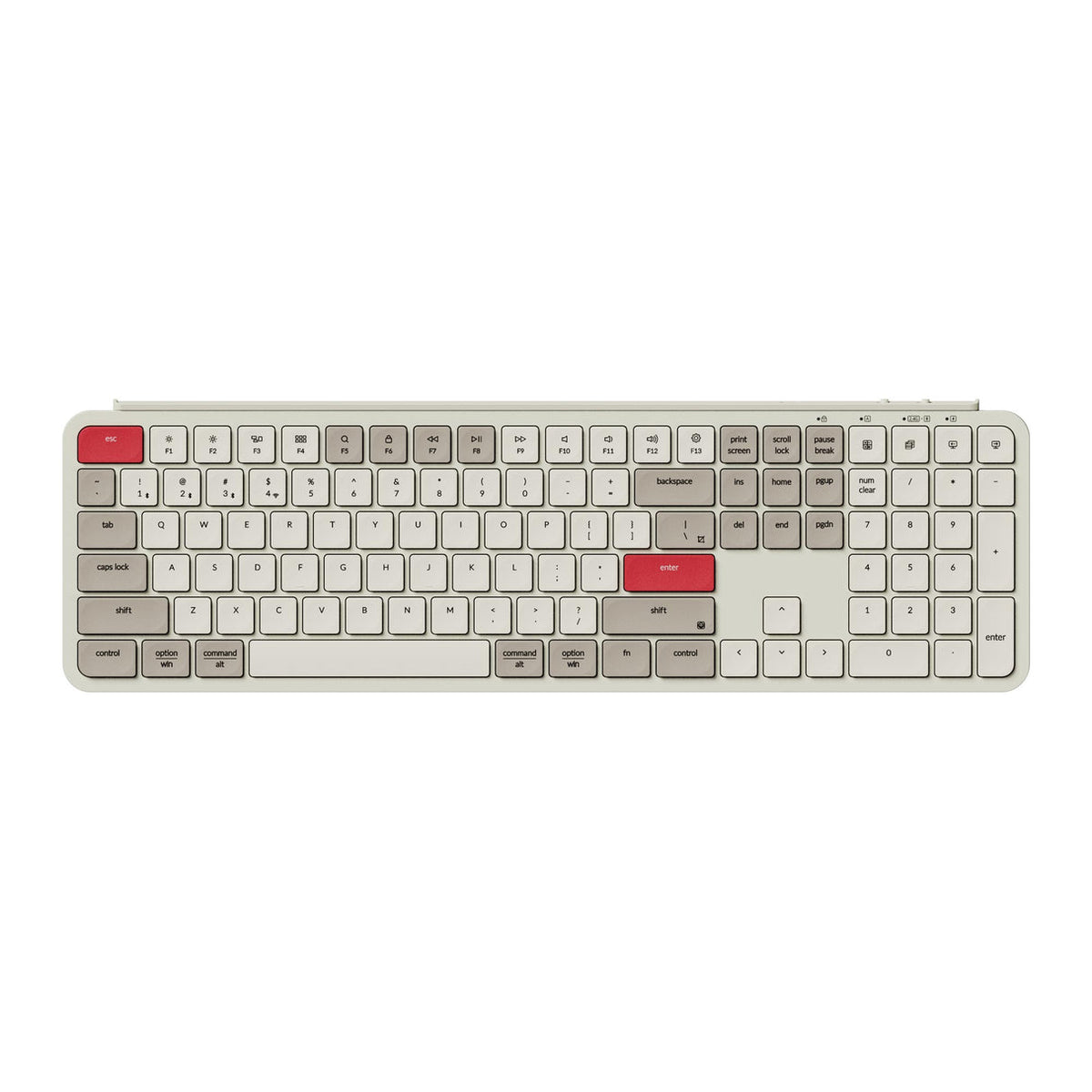 Keychron B6 Pro Ultra-Slim Compact Wireless Mechanical Keyboard (Retro Red) (B6P-K13)