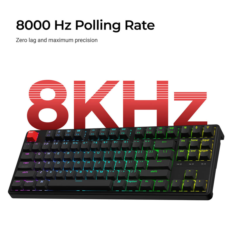 Keychron C3 Pro 8K QMK RGB Hot-Swappable 80% TKL Wired Custom Mechanical Keyboard