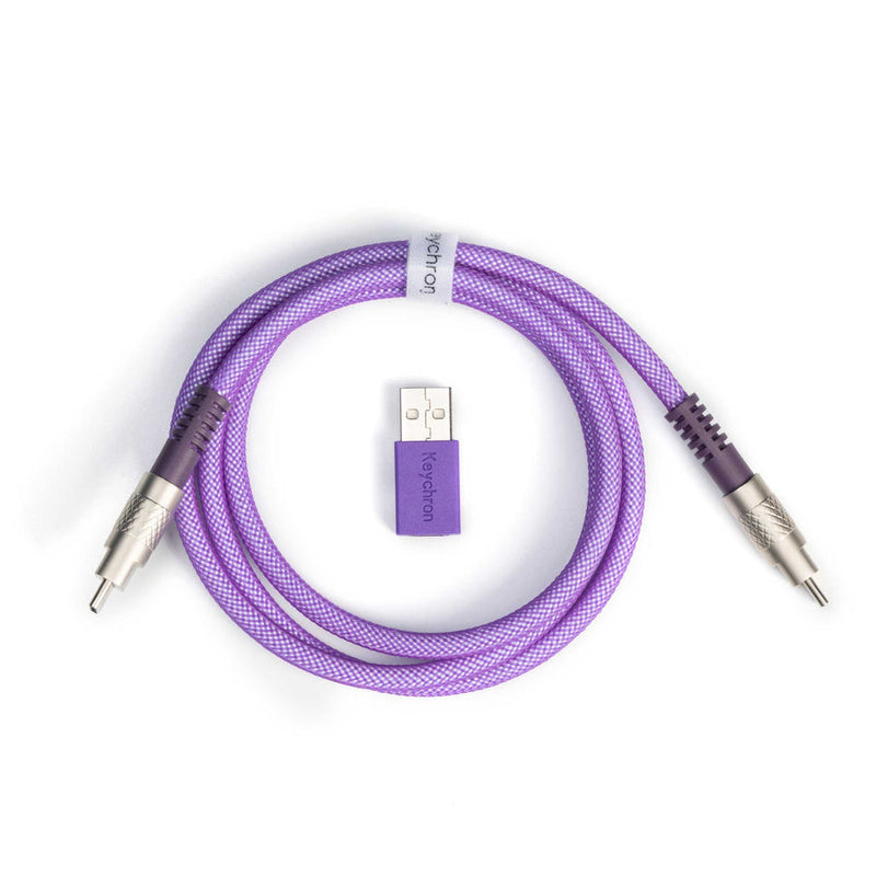 Keychron Double-Sleeved Geek Type-C Cable (Purple) (Cab-23) | DataBlitz