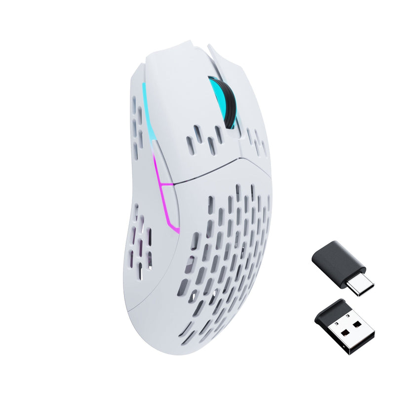 Keychron M1 RGB Ergonomic Wireless Optical Mouse (White) (M1-A5)