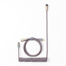 Keychron Coiled Aviator Type-C Straight Cable (Grey) (Cab-G)