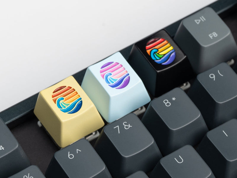 Keychron Colorful Great Wave Metal Artisan Keycap