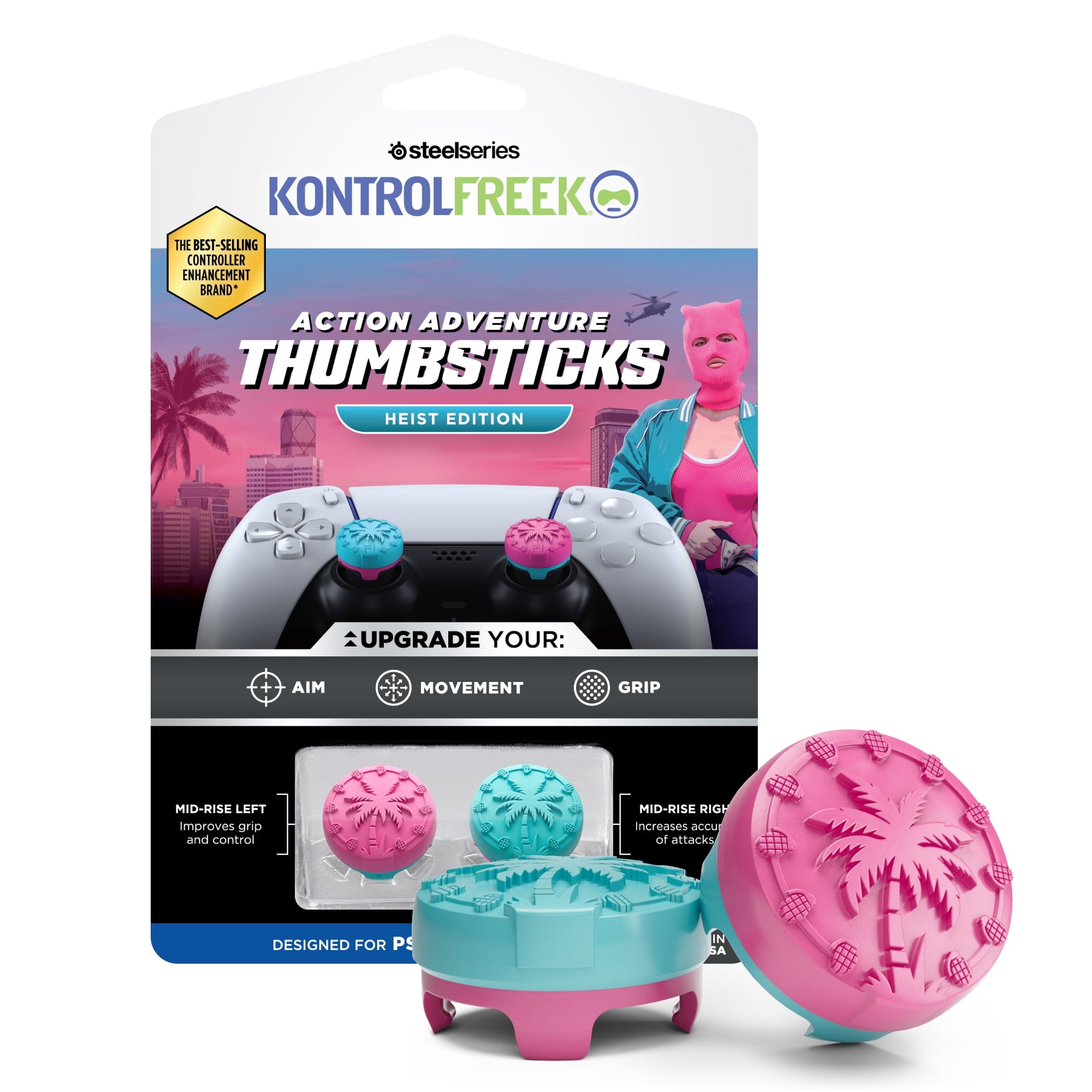 SteelSeries Kontrolfreek Action Adventure Thumbsticks Heist Edition