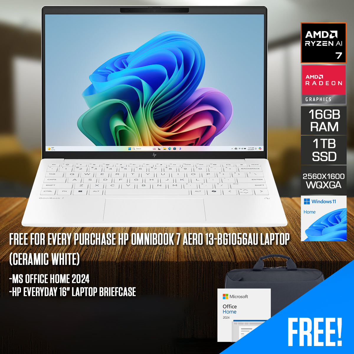 HP OmniBook 7 Aero 13-bg1056AU Laptop (Ceramic White) | DataBlitz