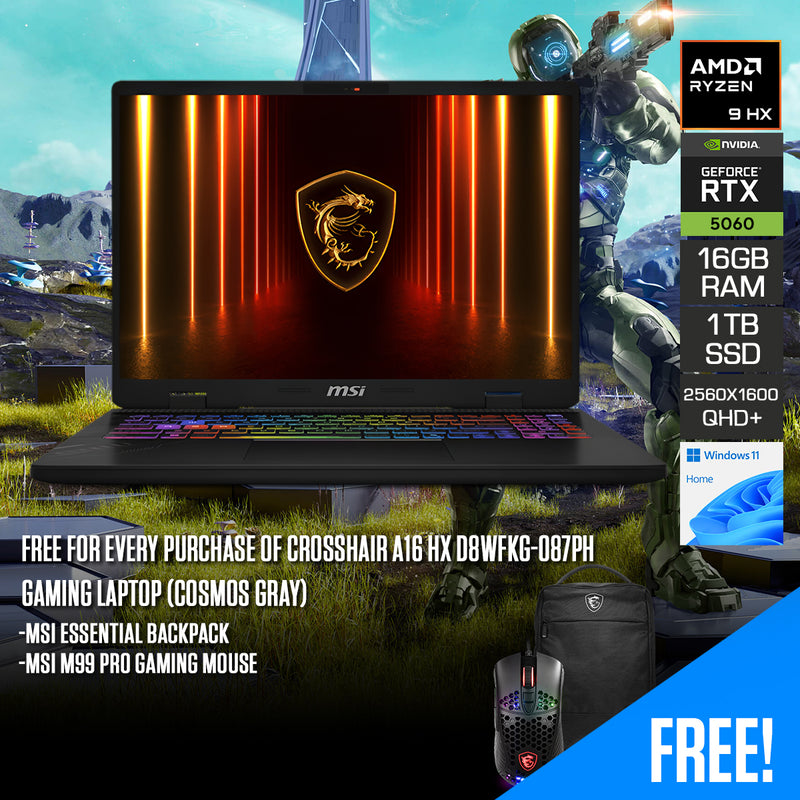 MSI Crosshair A16 HX D8WFKG-087PH Gaming Laptop (Cosmos Gray)