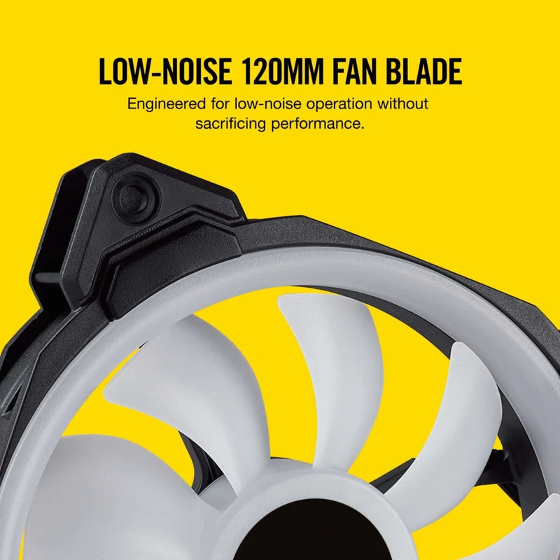 Corsair LL120 RGB 120MM Dual Light Loop LED PWM Fan (Black) (Single Pack)