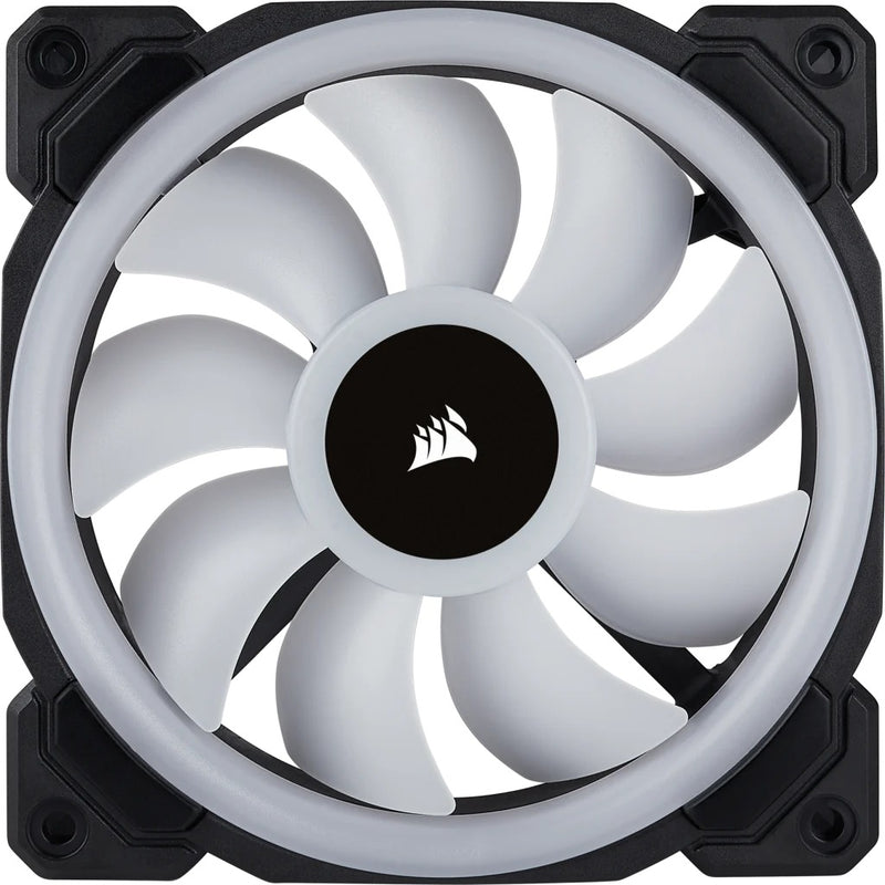 Corsair LL120 RGB 120MM Dual Light Loop LED PWM Fan With Lighting Node Pro (Black) (Triple Pack)