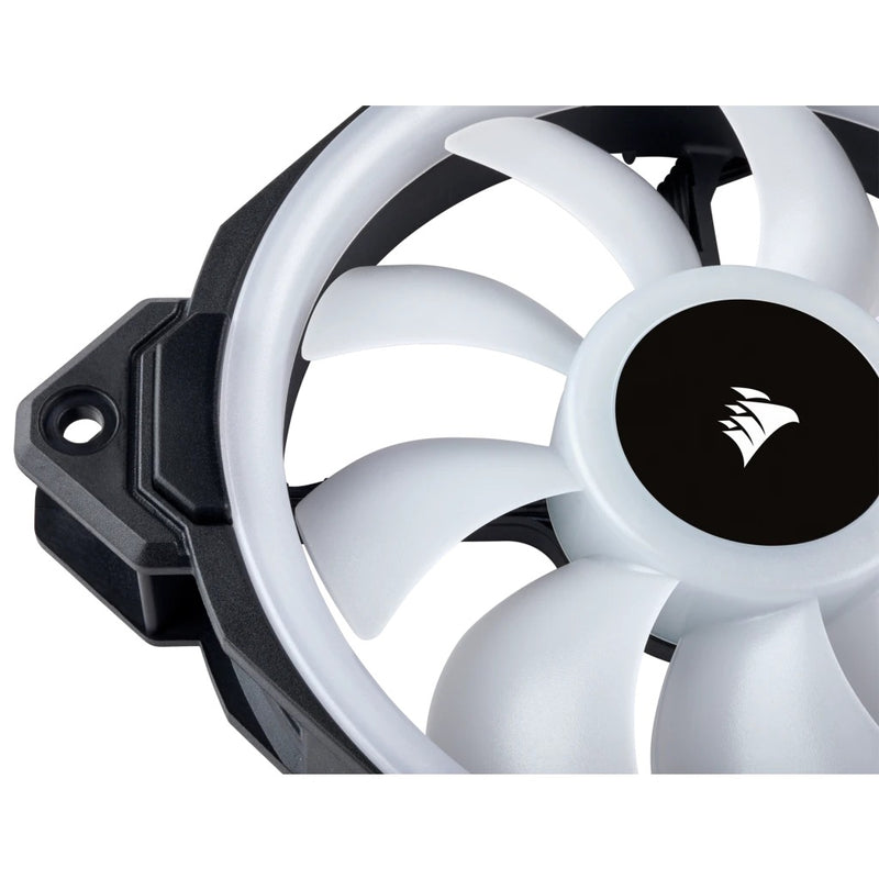 Corsair LL120 RGB 120MM Dual Light Loop LED PWM Fan With Lighting Node Pro (Black) (Triple Pack)