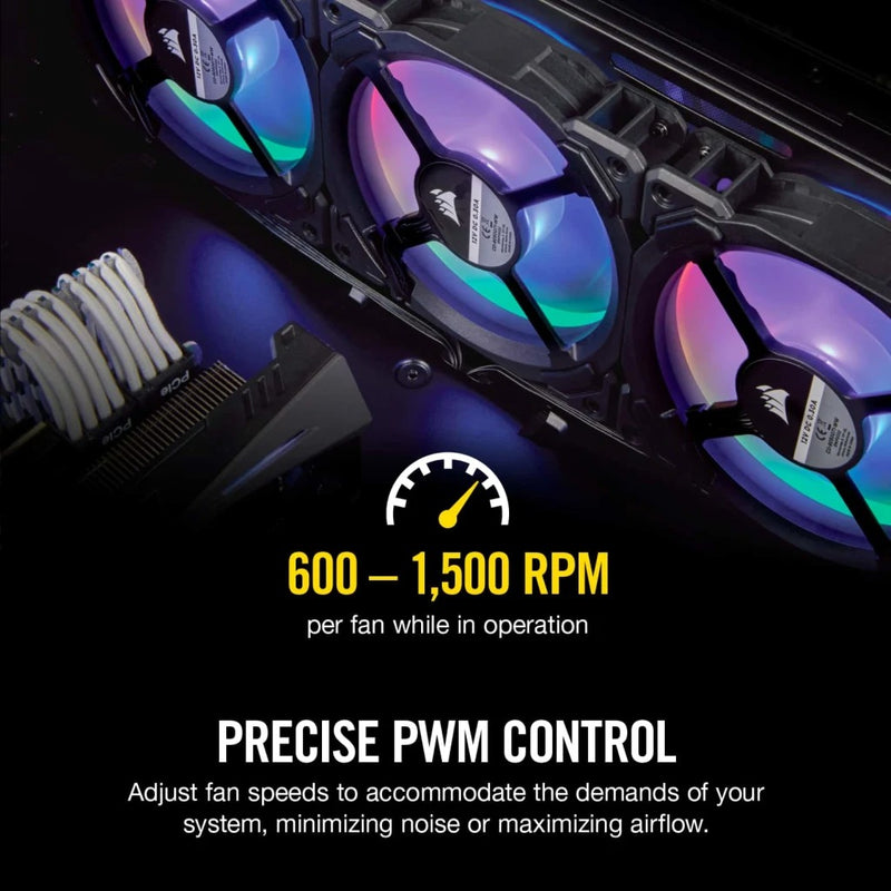 Corsair LL140 RGB 140MM Dual Light Loop LED PWM Fan (Black) (Single Pack)